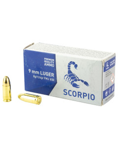 STV Technology Scorpio 9mm 124gr FMJ (Limit 5 Boxes Per Order)