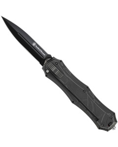 Smith & Wesson OTF Assist Finger Actuator Spear Point Knife (3.2" Black)