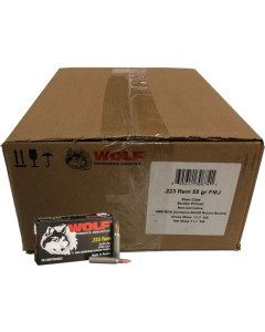 Wolf  Steel Case 223 55gr FMJ 1000rd Case 