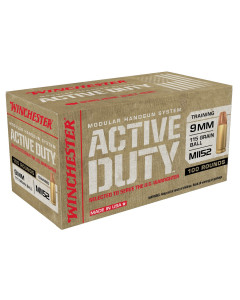 Winchester Active Duty 9mm 115gr FMJFN 100rd box