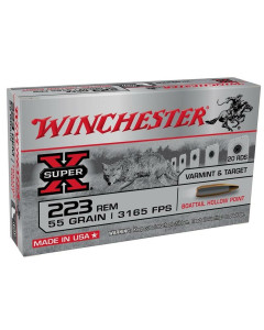 Winchester Super-X Rifle 223 55gr BTHP 500rd Case