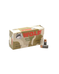 Wolf Steel Case .45 ACP Handgun Ammo- 230 Grain | FMJ | 500rd Case