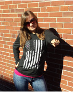 AMERICAN FREEDOM FLAG LADIES HOODIE