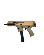 B&T APC9 Pro Pistol - Coyote Tan | 9mm | 6.8" Threaded Barrel | 33rd | Glock Compatible Lower | w- 25mm 3-Lug