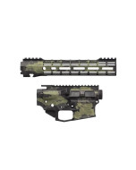 Aero Precision M4E1 Forged Lower & Upper Builder Set - Basalt Overgrowth Cerakote | 10.3" ATLAS S-ONE M-LOK Rail