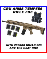Cru Arms Temp556 Rifle FDE with 200rds Igman 223 and The Heat Rig!