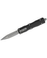 Microtech Dirac Delta Auto OTF 3.79" Apocalyptic Plain/Serrated Double Edge Dagger Blade