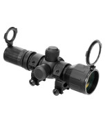 Rubber Armored Compact Series 3-9X42 Red & Green Ill. Rubber Scope/Rings/Ruby Lens