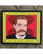 "skin That Smoke Wagon" Tombstone Patch